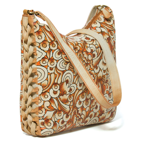 Gilded Season Painted Leather Handbag - Picture 4 of 5